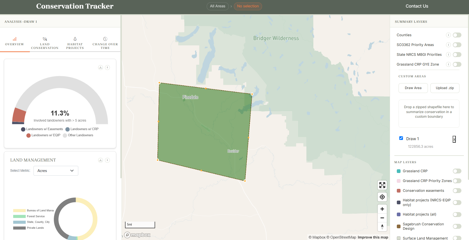 Conservation Tracker screenshot